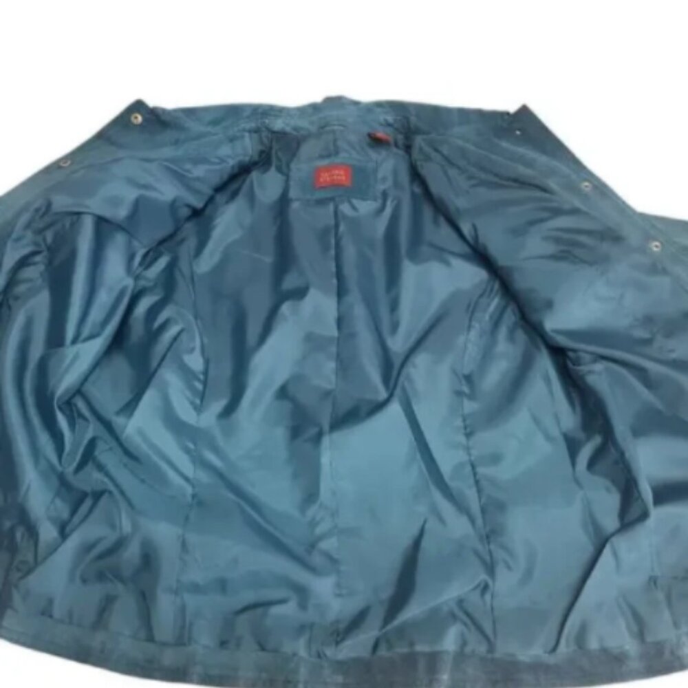 Valerie Stevens Medium Teal Blue Suede Leather Short Jacket Lined Snap Close - Picture 14 of 16